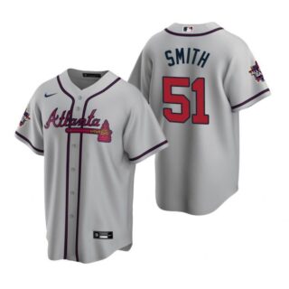 Men's Will Smith Atlanta Braves Cool Base All Star Jersey Gray