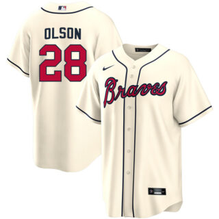 Men's Matt Olson Atlanta Braves Cream Jersey - All Stitched Cream