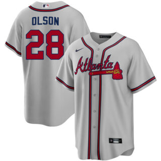 Men's Matt Olson Atlanta Braves Gray Jersey - All Stitched Gray