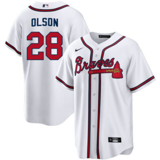 Men's Matt Olson Atlanta Braves White Jersey - All Stitched White