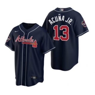 Men's Ronald Acuna Jr. Atlanta Braves Cool Base All Star Jersey Navy