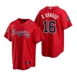 Men's Travis D'Arnaud Atlanta Braves Cool Base All Star Jersey Red