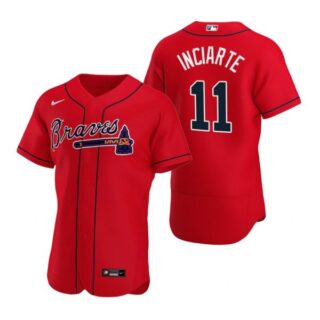Men's #11 Ender Inciarte Atlanta Braves Flex Base Jersey Red