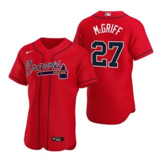 Men's Fred Mcgriff Atlanta Braves Flex Base Jersey Red