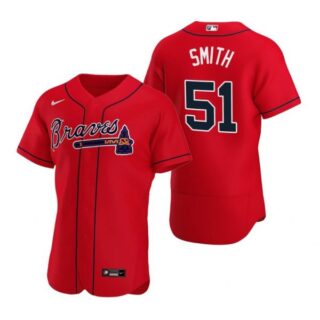 Men's Will Smith Atlanta Braves Flex Base Jersey Red