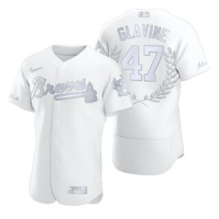 Men's Tom Glavine Atlanta Braves Flex Base Jersey White Award
