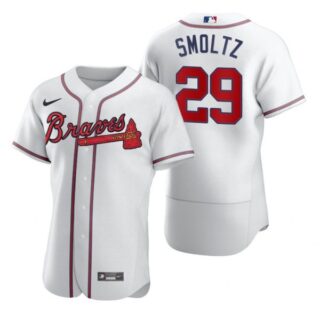 Men's John Smoltz Atlanta Braves Flex Base Jersey White