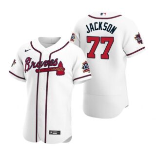Men's Luke Jackson Atlanta Braves Flex Base All Star Jersey White