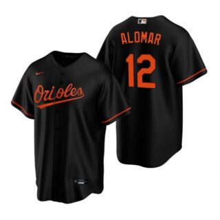 Men's Roberto Alomar Baltimore Orioles Cool Base Jersey Black