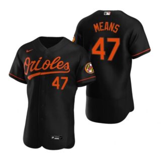 Men's John Means Baltimore Orioles Flex Base Jersey Black