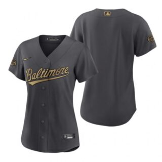 Women's Baltimore Orioles 2022 MLB All-Star Game Charcoal Black Stitched Jersey