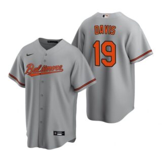 Men's Chris Davis Baltimore Orioles Cool Base Jersey Gray