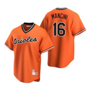 Men's Trey Mancini Baltimore Orioles Cool Base Jersey Orange Cooperstown