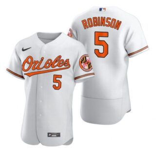 Men's Brooks Robinson Baltimore Orioles Flex Base Jersey White