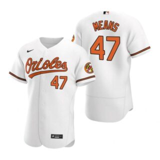 Men's John Means Baltimore Orioles Flex Base Jersey White
