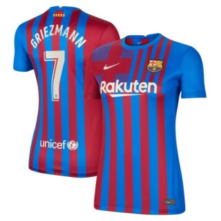 Women's Barcelona #7 Antoine Griezmann Home Stadium Jersey Blue 2021/22