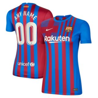 Women's Barcelona Custom Home Stadium Jersey Blue 2021/22