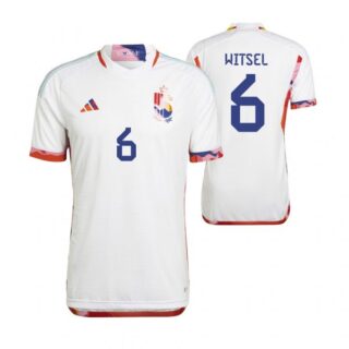 Youth Axel Witsel Belgium National Team White Away Soccer Jersey 2022-23