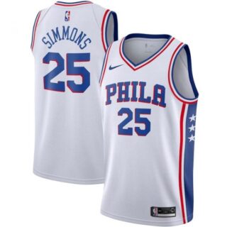 Men's Ben Simmons Philadelphia 76ers Basketball Jersey White