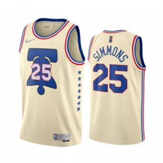 Men's Ben Simmons Philadelphia 76ers Basketball Jersey Cream