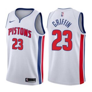 Men's Blake Griffin Detroit Pistons Basketball Jersey White