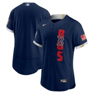 Men's - Flex Base Boston Red Sox 2021 MLB All-Star Navy Jersey Worn In-Game - Stitched