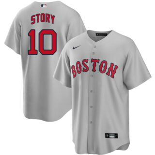 Men's Boston Red Sox Trevor Story Stitched Jersey Replica - Gray