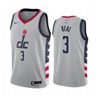 Men's Bradley Beal Washington Wizards Basketball Jersey Gray