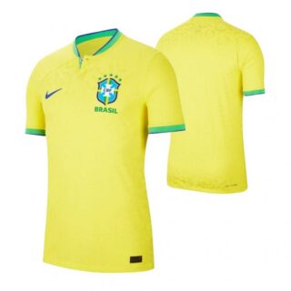 Men's Brazil National Team Yellow Home Soccer Jersey 2022-23