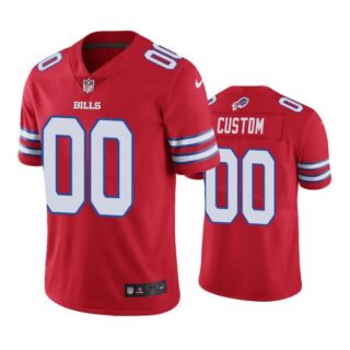 Men's Custom Buffalo Bills Vapor Limited Jersey Stitched Red