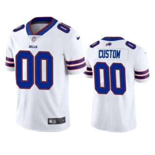 Men's Custom Buffalo Bills Vapor Limited Jersey Stitched White