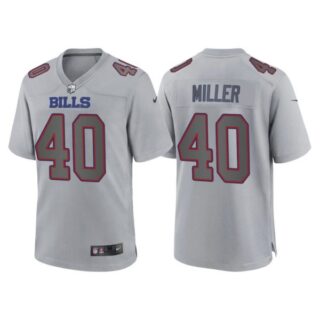 Men's Buffalo Bills Von Miller Gray Atmosphere Fashion Stitched Jersey