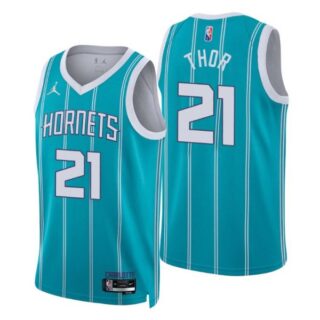 Men's JT Thor Charlotte Hornets 75th Anniversary Diamond Jersey