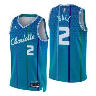 Men's Lamelo Ball Charlotte Hornets 75th Anniversary Diamond Jersey