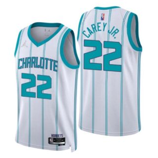 Men's Vernon Carey Jr. Charlotte Hornets 75th Anniversary Diamond Jersey White Association