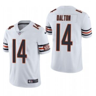 Men's #14 Andy Dalton Chicago Bears Vapor Limited Jersey Stitched White