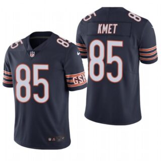 Men's #85 Cole Kmet Chicago Bears Vapor Limited Jersey Stitched Navy