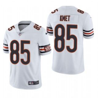 Men's #85 Cole Kmet Chicago Bears Vapor Limited Jersey Stitched White