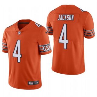 Men's #4 Eddie Jackson Chicago Bears Vapor Limited Jersey Stitched Orange