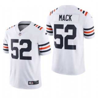 Men's #52 Khalil Mack Chicago Bears Classic White Vapor Limited Jersey Stitched