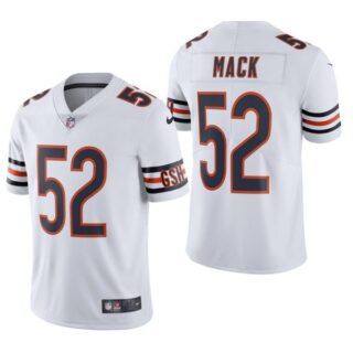 Men's #52 Khalil Mack Chicago Bears Vapor Limited Jersey Stitched White