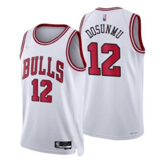 Men's #12 Ayo Dosunmu Chicago Bulls 75th Anniversary Diamond Jersey White Association