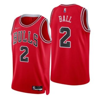 Men's #2 Lonzo Ball Chicago Bulls 75th Anniversary Diamond Jersey
