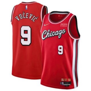 Men's #9 Nikola Vucevic Chicago Bulls 75th Anniversary Diamond Jersey