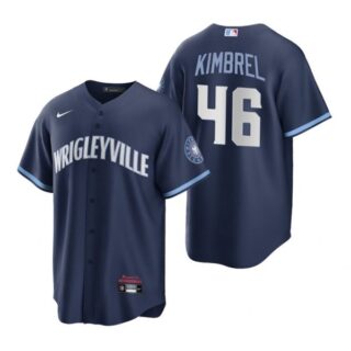 Youth Chicago Cubs Craig Kimbrel City Connect Wrigleyville Jersey Navy Stitched