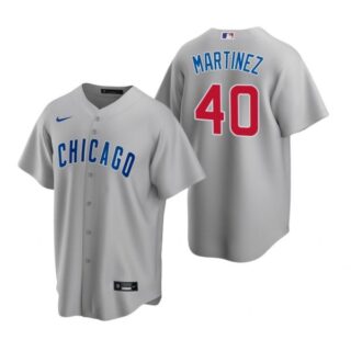 Men's Jose Martinez Chicago Cubs Cool Base Jersey Gray