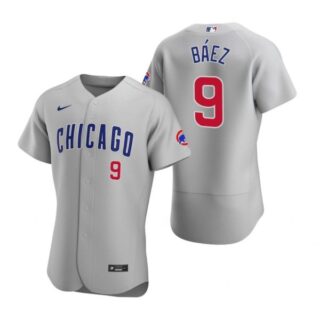 Men's Javier Baez Chicago Cubs Flex Base Jersey Gray