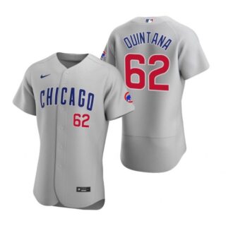 Men's Jose Quintana Chicago Cubs Flex Base Jersey Gray