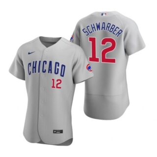 Men's Kyle Schwarber Chicago Cubs Flex Base Jersey Gray