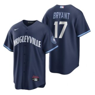 Youth Chicago Cubs Kris Bryant City Connect Wrigleyville Jersey Navy Stitched